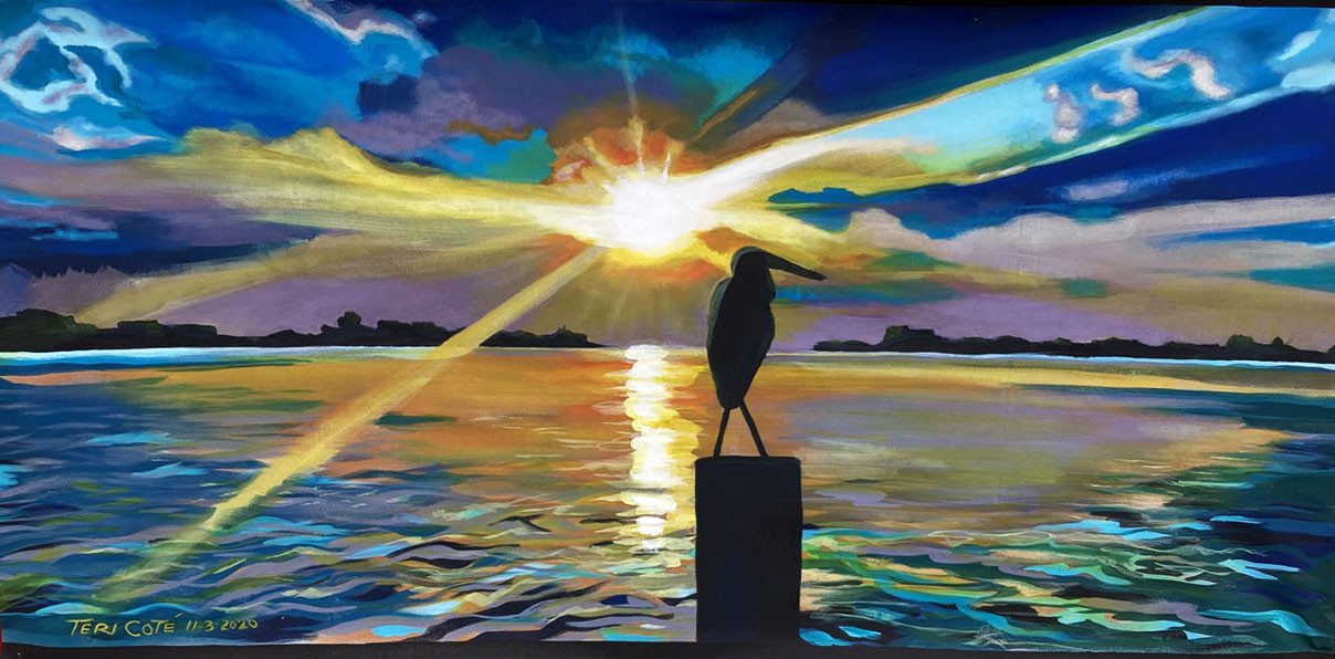 Sea Sunset painting by Teri Coté