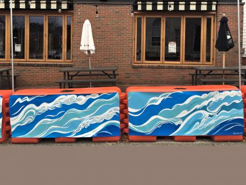 Ocean Shore 3&4, double mural by Kiyomi Yatsuhashi  
