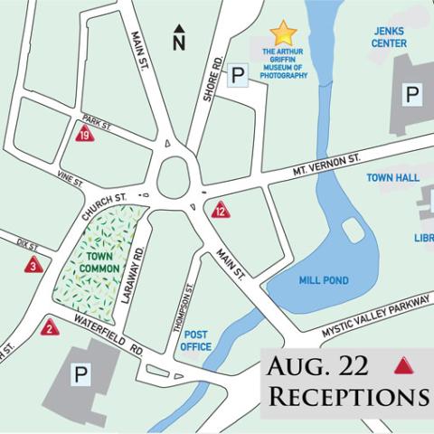 Map of Artist Receptions August 22, 2024