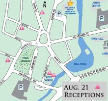 Map of Artist Receptions August 21, 2025