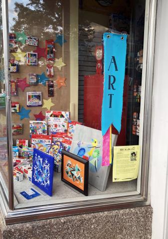 Art in August 2025 window display