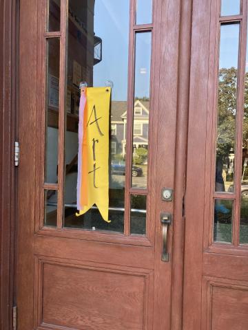 Art in Auguyst banner at the Winchester Library