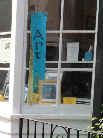 Art in August art in shop window