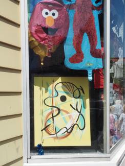 Art in August 2025 window display