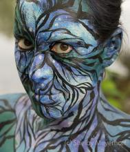 Shelby Meyerhoff: Body painting as river nymph
