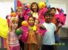Children enjoy the colorful puppets
